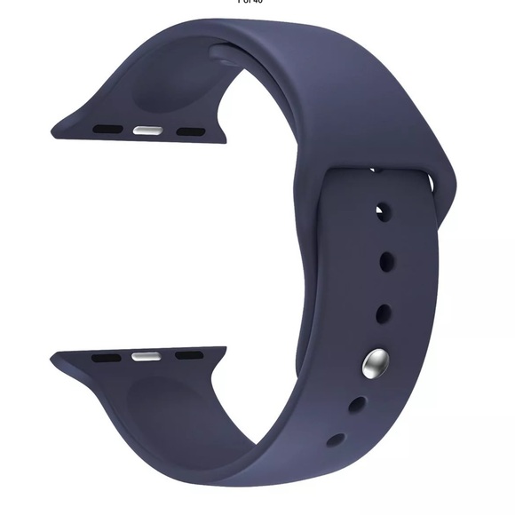 NWT 42mm Apple Watch Silicone Band M/L Blue - Picture 1 of 1